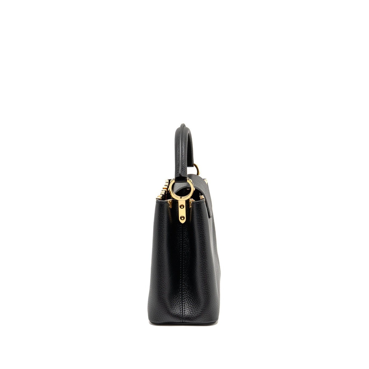 LOUIS VUITTON CAPUCINES MM TAURILLON LEATHER BLACK GHW