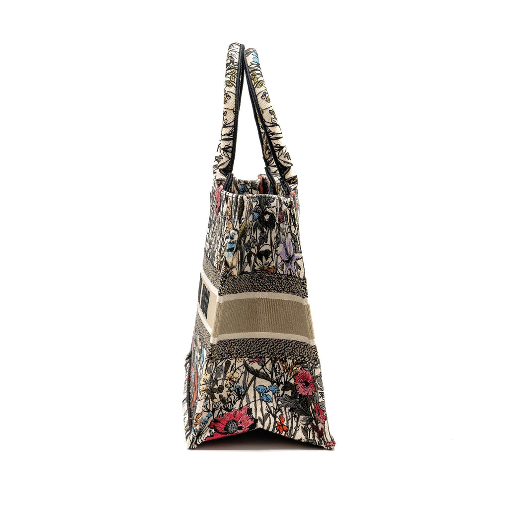DIOR MEDIUM DIOR BOOK TOTE MILLE FLEURS EMBROIDERY MULTICOLOUR