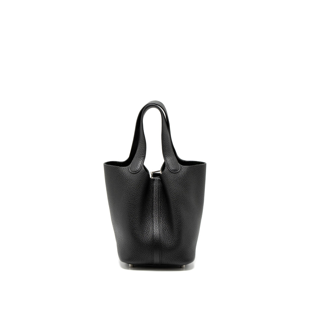 Hermes Picotin 18 Clemence Black SHW