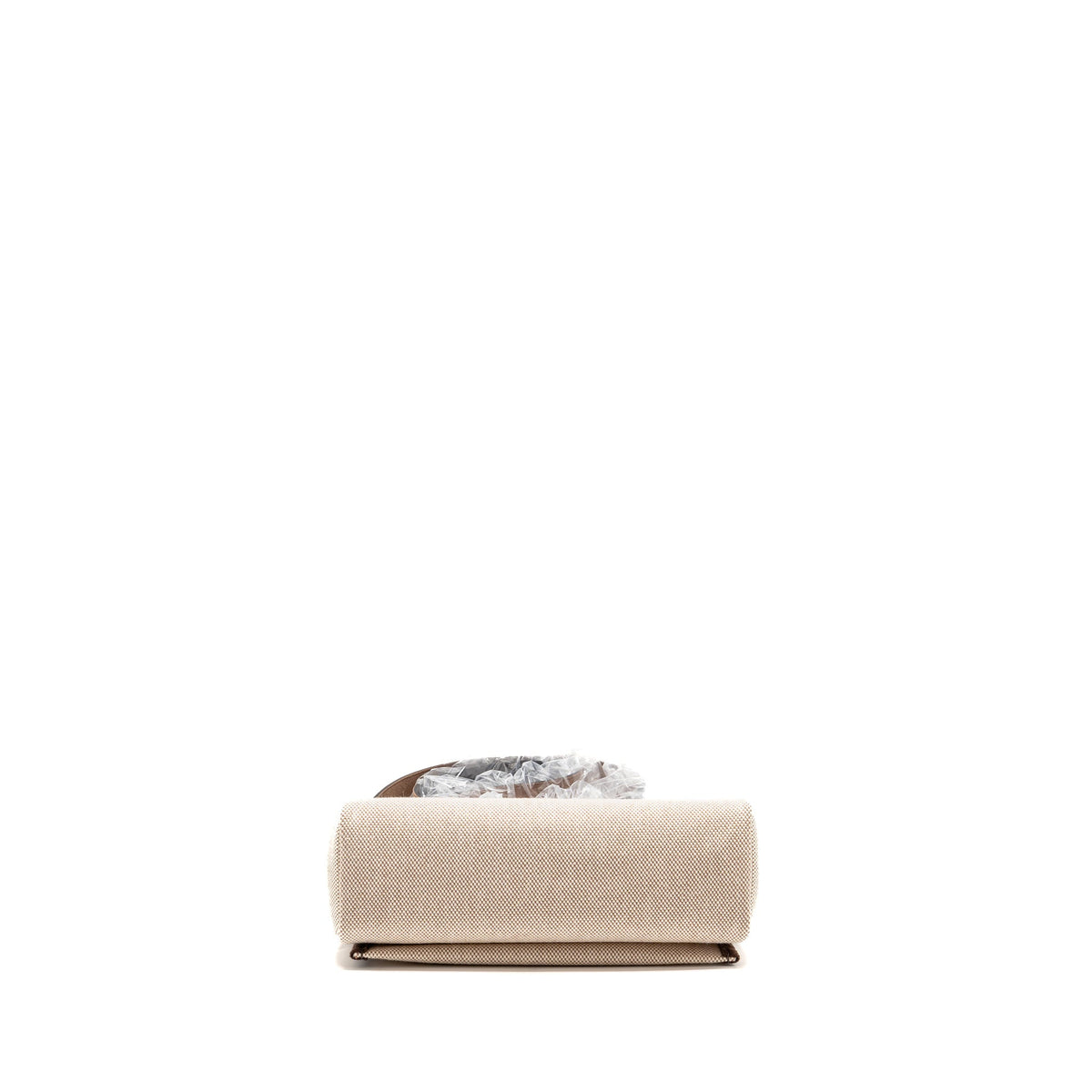 Hermes Herbag Mini Canvas / Hunter Leather Ecru-Beige / Ebene GHW