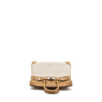 Hermes Birkin 25 Toile Swift/Canvas Biscuit SHW