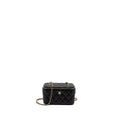 CHANEL LONG VANITY WITH CHAIN LAMBSKIN BLACK LGHW (MICROCHIP)