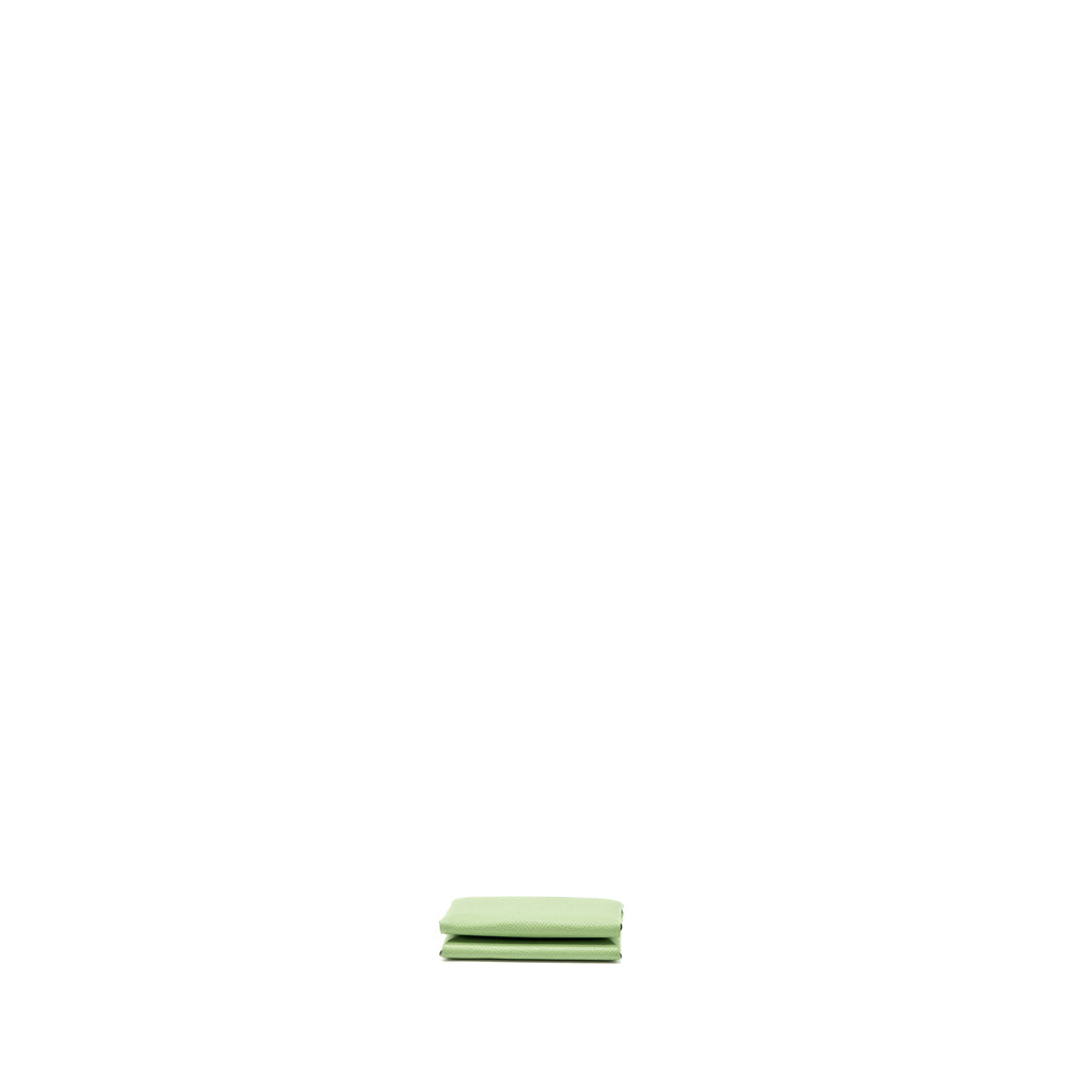 Hermes Calvi card holder epsom vert criquet SHW