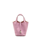 Hermes Picotin 18 Lock Bag Clemence X9 Mauve Sylvestre SHW