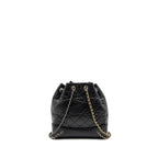 CHANEL SMALL GABRIELLE BACKPACK CALFSKIN BLACK MULTICOLOUR HARDWARE (MICROCHIP)