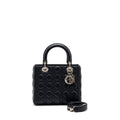 DIOR MEDIUM LADY DIOR LAMBSKIN BLACK SHW