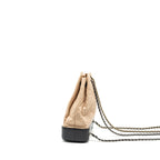 CHANEL MEDIUM GABRIELLE BACKPACK AGED CALFSKIN BEIGE/BLACK MULTICOLOUR HARDWARE