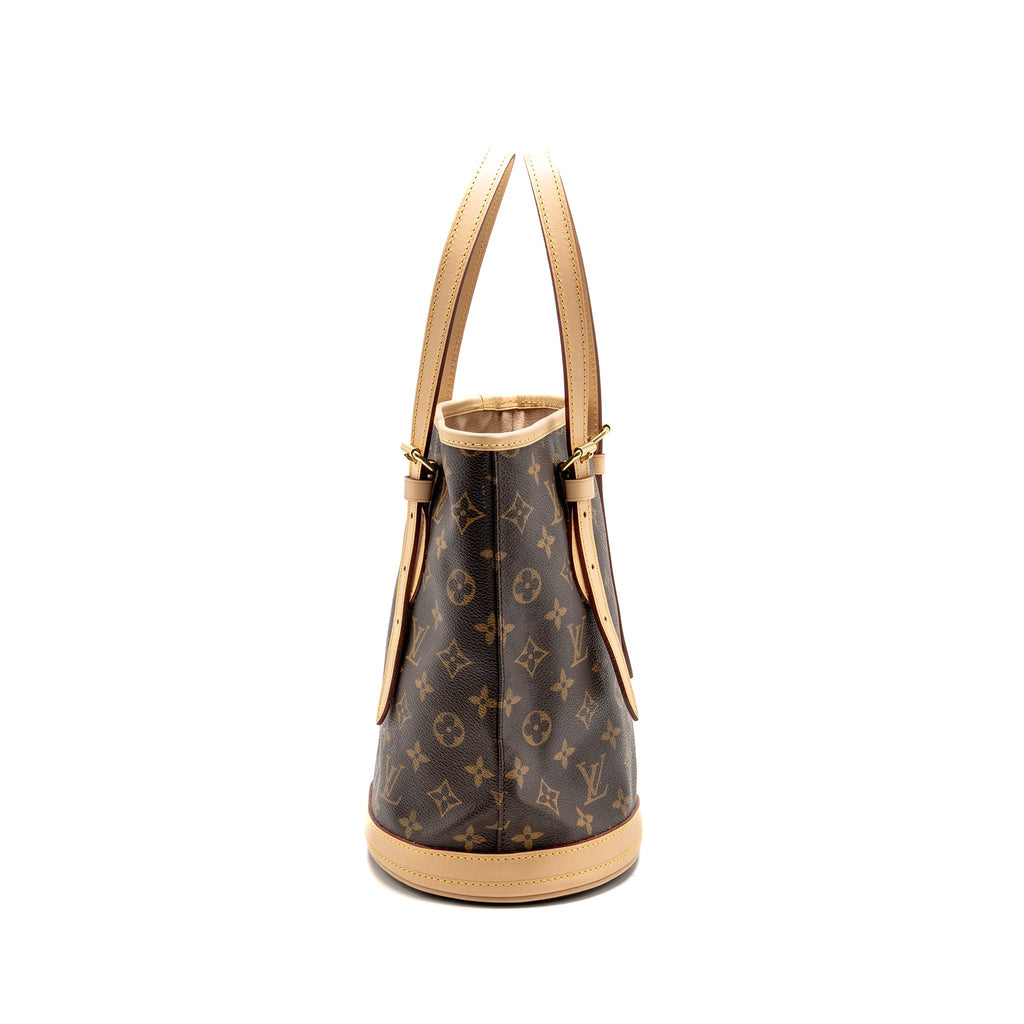 Louis Vuitton petit bucket bag monogram canvas GHW