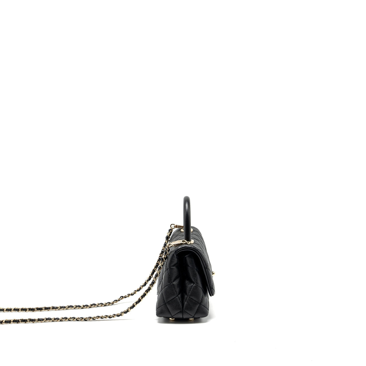 CHANEL MINI COCO HANDLE CAVIAR BLACK LGHW