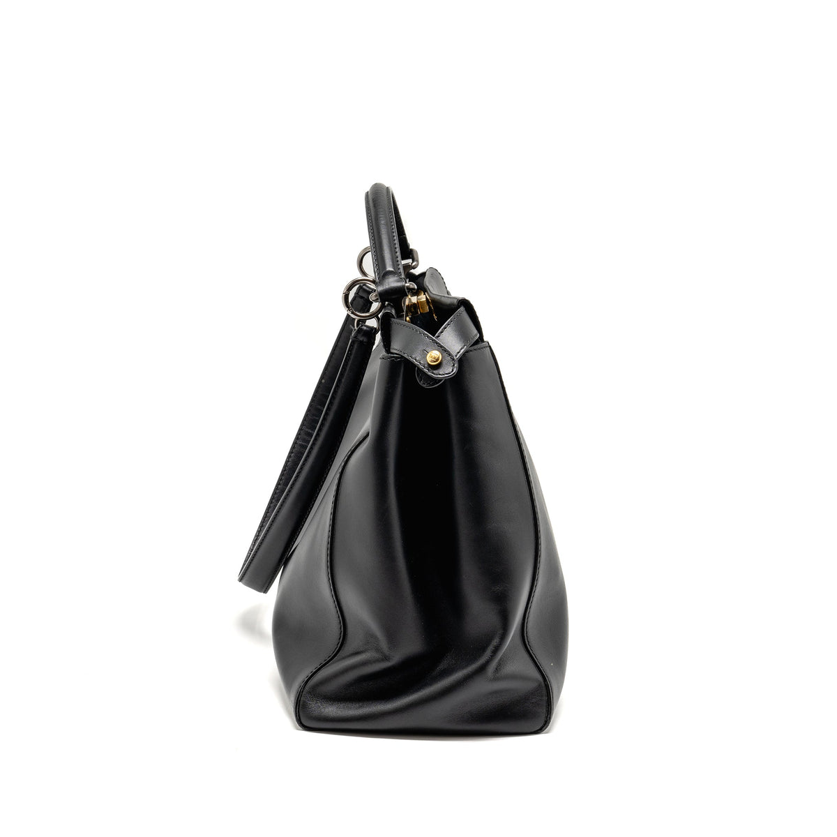FENDI LARGE PEEKABOO BAG CALFSKIN BLACK GHW