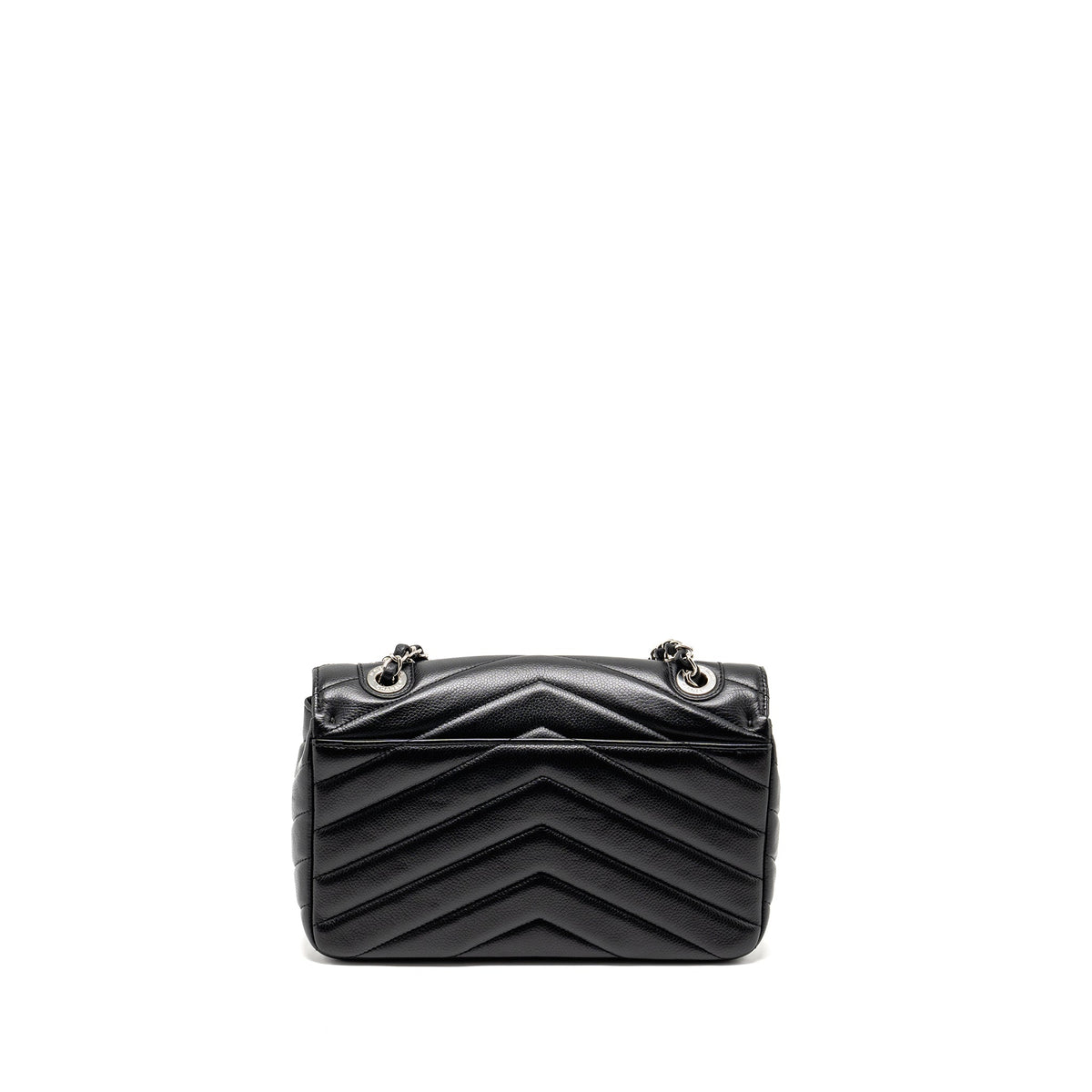 CHANEL ENVELOP FLAP BAG CHEVRON CAVIAR BLACK SHW