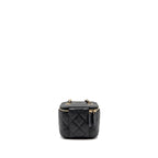 CHANEL CLASSIC SMALL VANITY WITH CHAIN CAVIAR BLACK LGHW