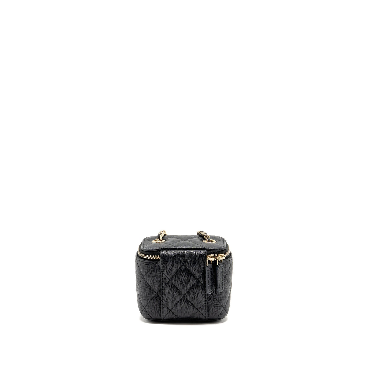 CHANEL CLASSIC SMALL VANITY WITH CHAIN CAVIAR BLACK LGHW