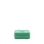 CHANEL MEDIUM FILIGREE VANITY CASE CAVIAR GREEN GHW