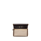 Hermes Herbag Mini Canvas / Hunter Leather Ecru-Beige / Ebene GHW