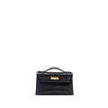 Hermes Kelly Pochette Swift Black GHW