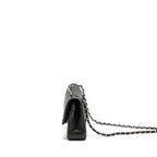 CHANEL MEDIUM CLASSIC DOUBLE FLAP BAG LAMBSKIN BLACK SHW (MICROCHIP)