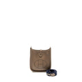Hermes Mini Evelyne clemence Etoupe / Blue Nuit SHW