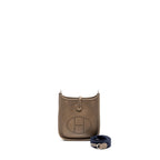 Hermes Mini Evelyne clemence Etoupe / Blue Nuit SHW