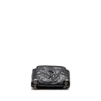 Saint Laurent/YSL Niki Baby Flap Bag Vintage Calfskin Black Ruthenium Hardware