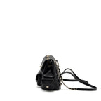 CHANEL 23K TRIPLE POCKET BACKPACK CAVIAR BLACK LGHW (MICROCHIP)