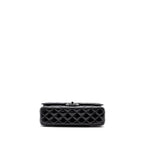 CHANEL MEDIUM CLASSIC DOUBLE FLAP BAG SHINY CALFSKIN SO BLACK