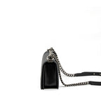 CHANEL MEDIUM BOY BAG GRAINED CALFSKIN BLACK RUTHENIUM HARDWARE