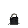 DIOR MINI LADY DIOR ULTRAMATTE CANNAGE CALFSKIN SO BLACK