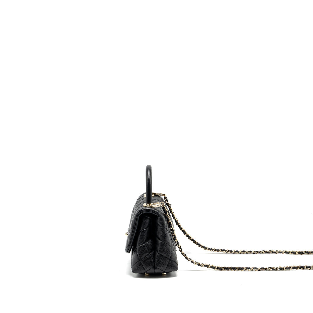 CHANEL MINI COCO HANDLE CAVIAR BLACK LGHW