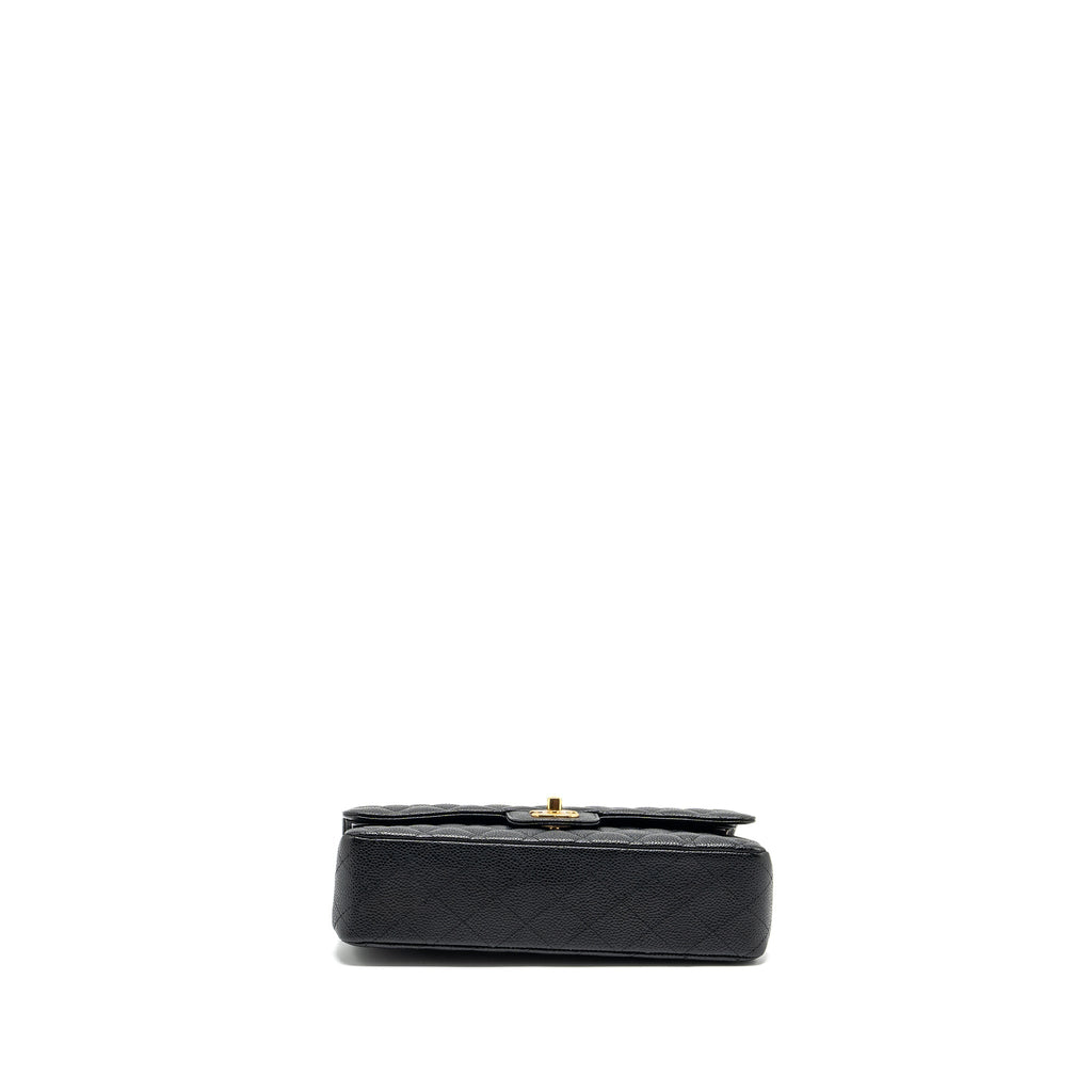 CHANEL MEDIUM CLASSIC DOUBLE FLAP BAG CAVIAR BLACK GHW