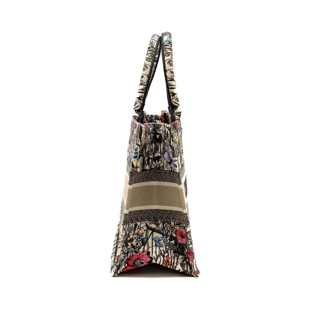 DIOR MEDIUM DIOR BOOK TOTE MILLE FLEURS EMBROIDERY MULTICOLOUR