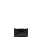 CHANEL TRENDY CC WALLET ON CHAIN LAMBSKIN BLACK LGHW (MICROCHIP)