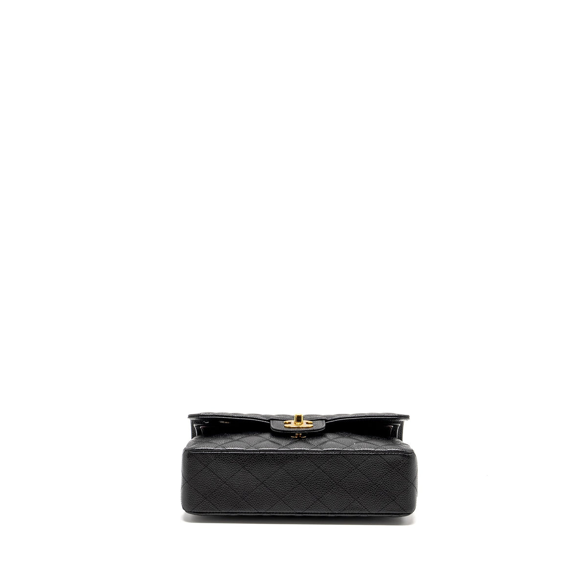CHANEL SMALL CLASSIC DOUBLE FLAP BAG CAVIAR BLACK GHW (MICROCHIP)