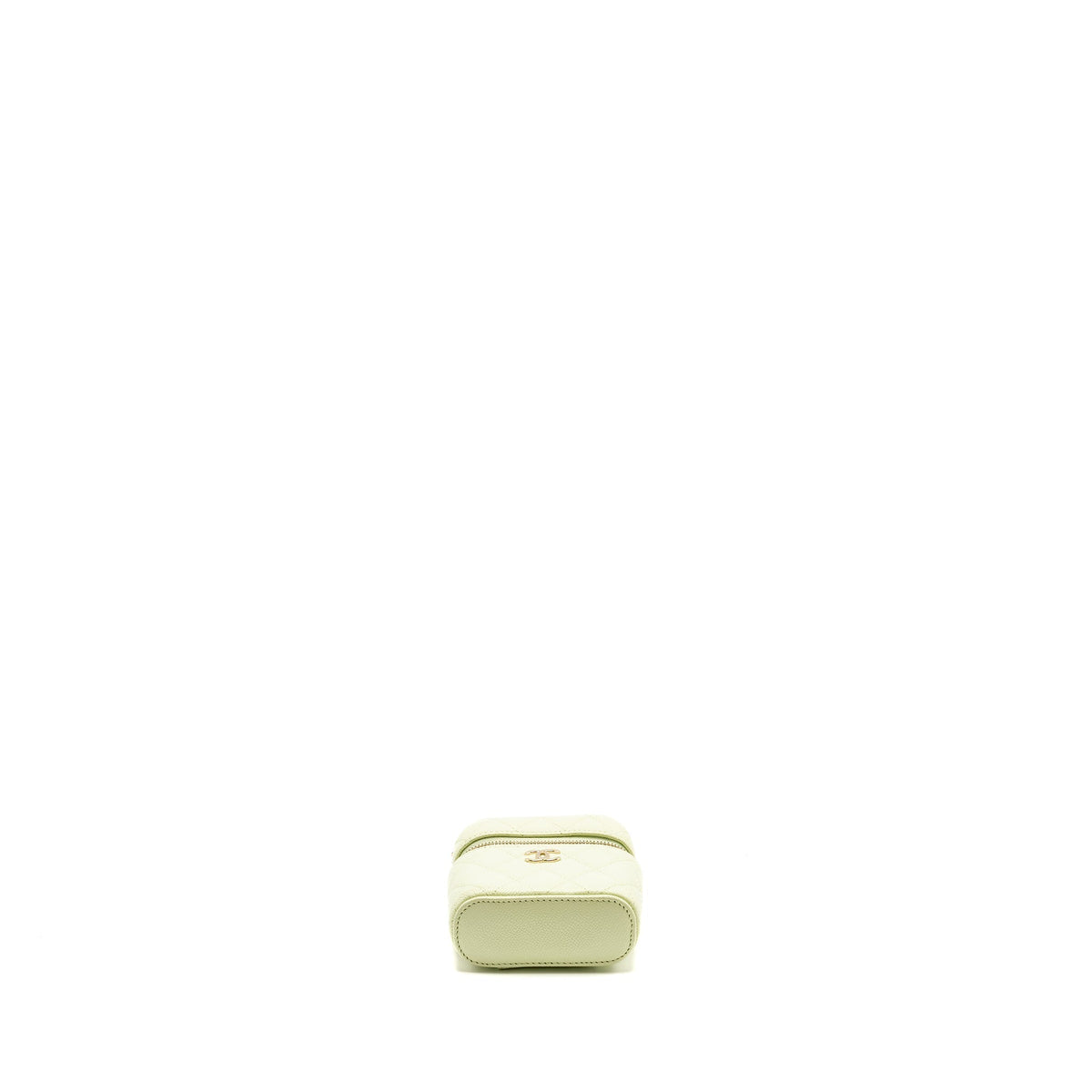 CHANEL MINI VERTICAL VANITY WITH CHAIN CAVIAR LIGHT GREEN LGHW