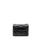 Saint Laurent/YSL Niki Baby Flap Bag Vintage Calfskin Black Ruthenium Hardware