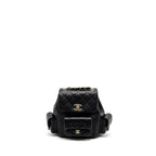 CHANEL 23K TRIPLE POCKET BACKPACK CAVIAR BLACK LGHW (MICROCHIP)