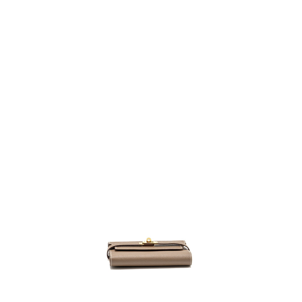 HERMES KELLY WALLET EPSOM ETOUPE GHW