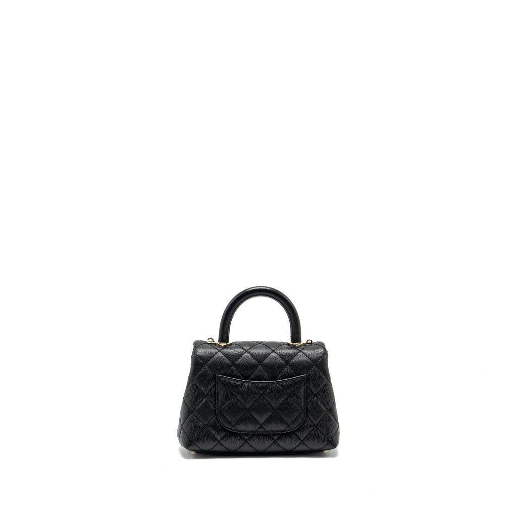 CHANEL MINI COCO HANDLE CAVIAR BLACK LGHW