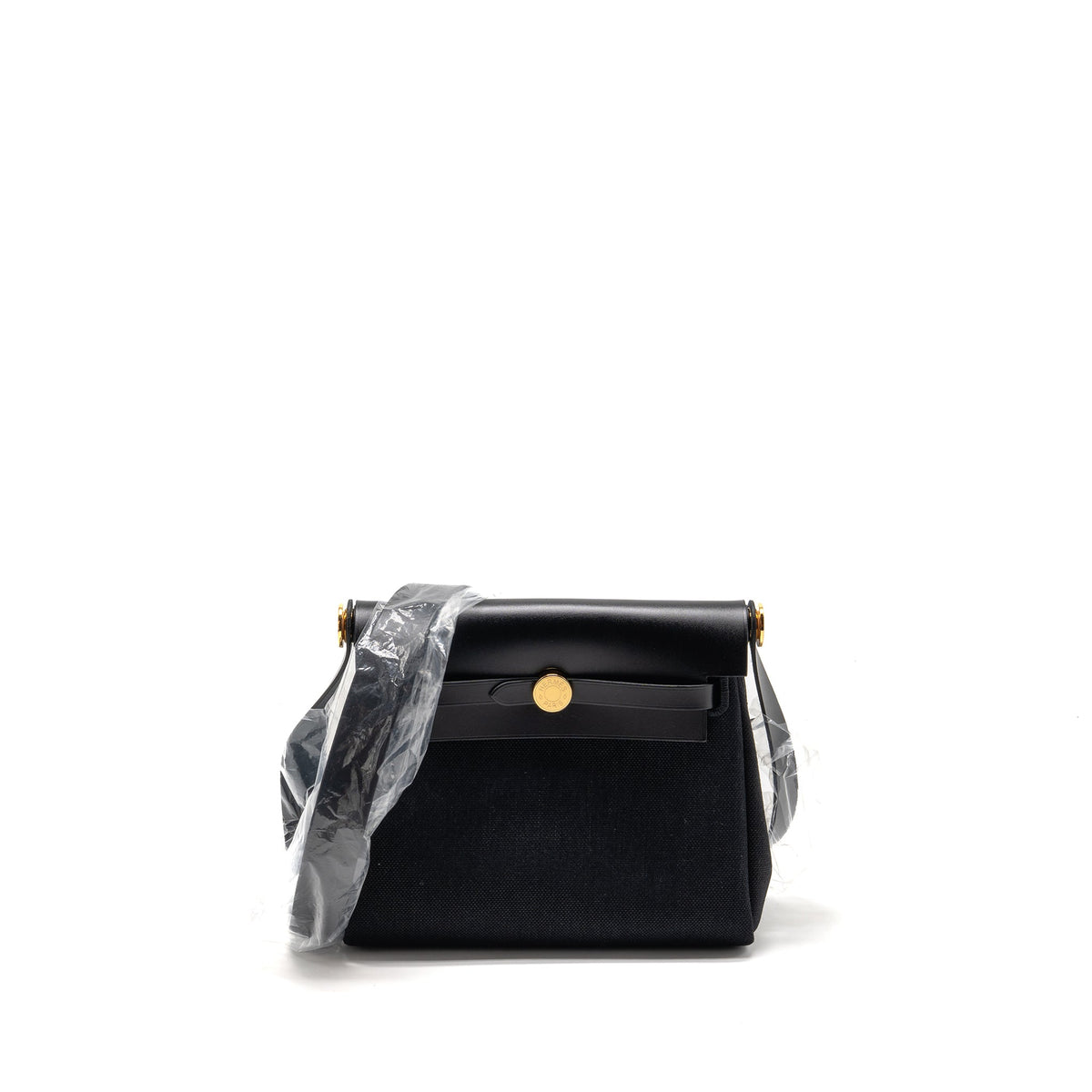 HERMES HERBAG MINI CANVAS / HUNTER BLACK GHW