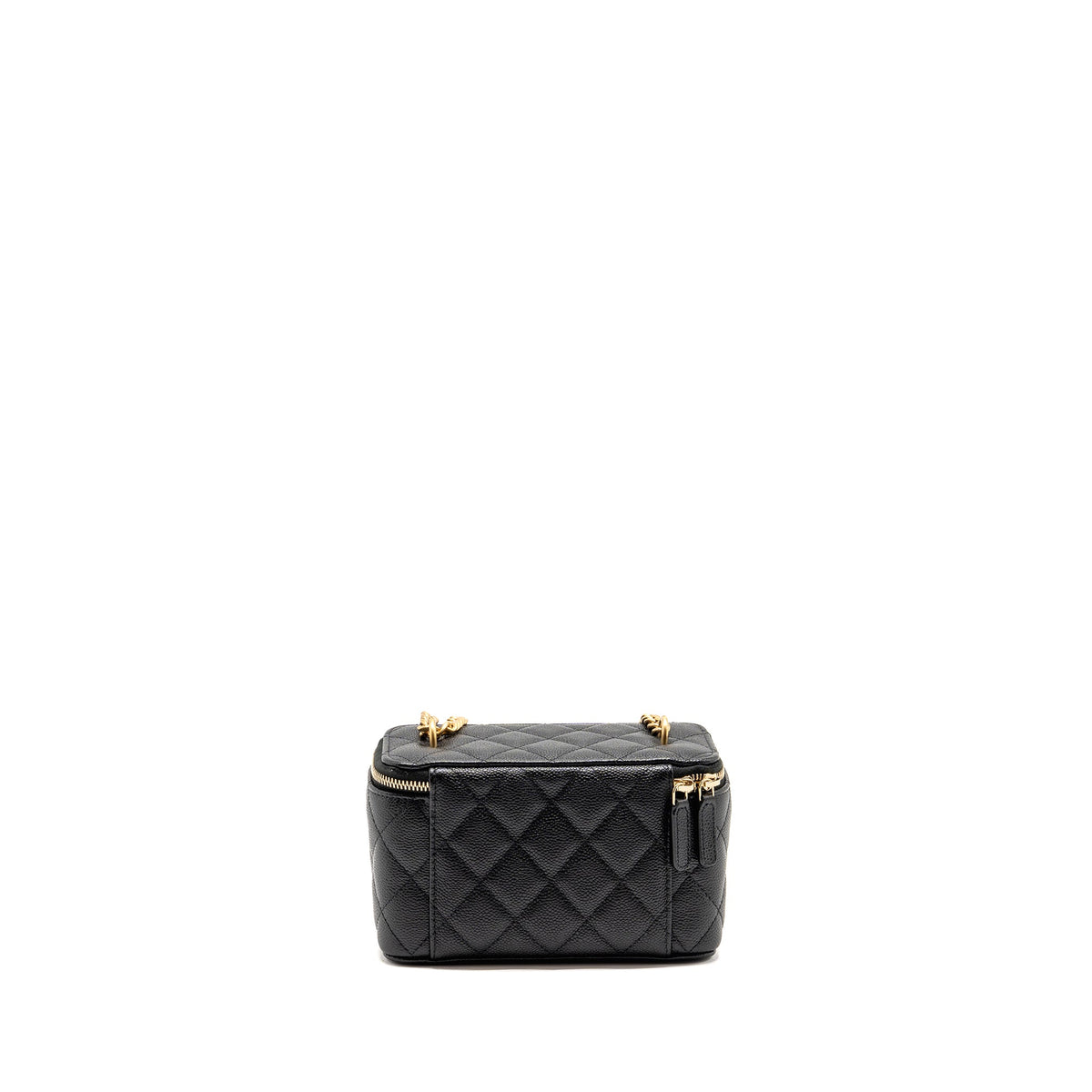 CHANEL COCO LOVE LONG VANITY WITH ADJUSTABLE CHAIN CAVIAR BLACK GHW (MICROCHIP)