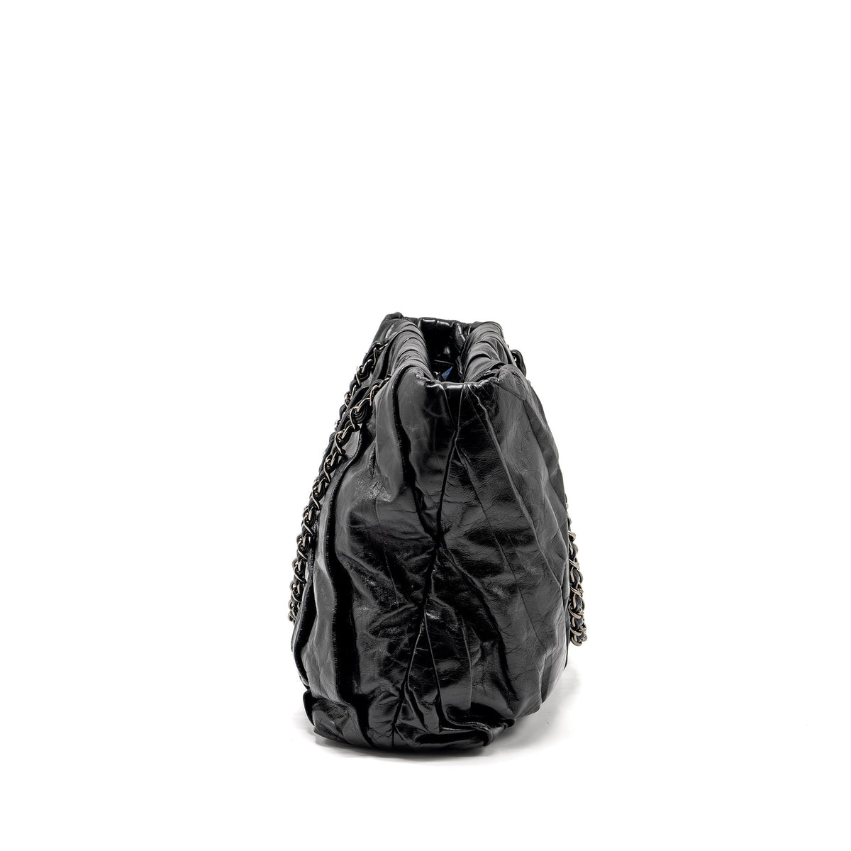 CHANEL TWISTED TOTE BAG CALFSKIN BLACK SHW