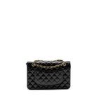 CHANEL MEDIUM CLASSIC DOUBLE FLAP BAG LAMBSKIN BLACK GHW