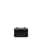 CHANEL MINI RECTANGULAR FLAP BAG LAMBSKIN BLACK LGHW (MICROCHIP)