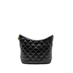 CHANEL 22K HOBO SHOULDER BAG LAMBSKIN BLACK GHW (MICROCHIP)