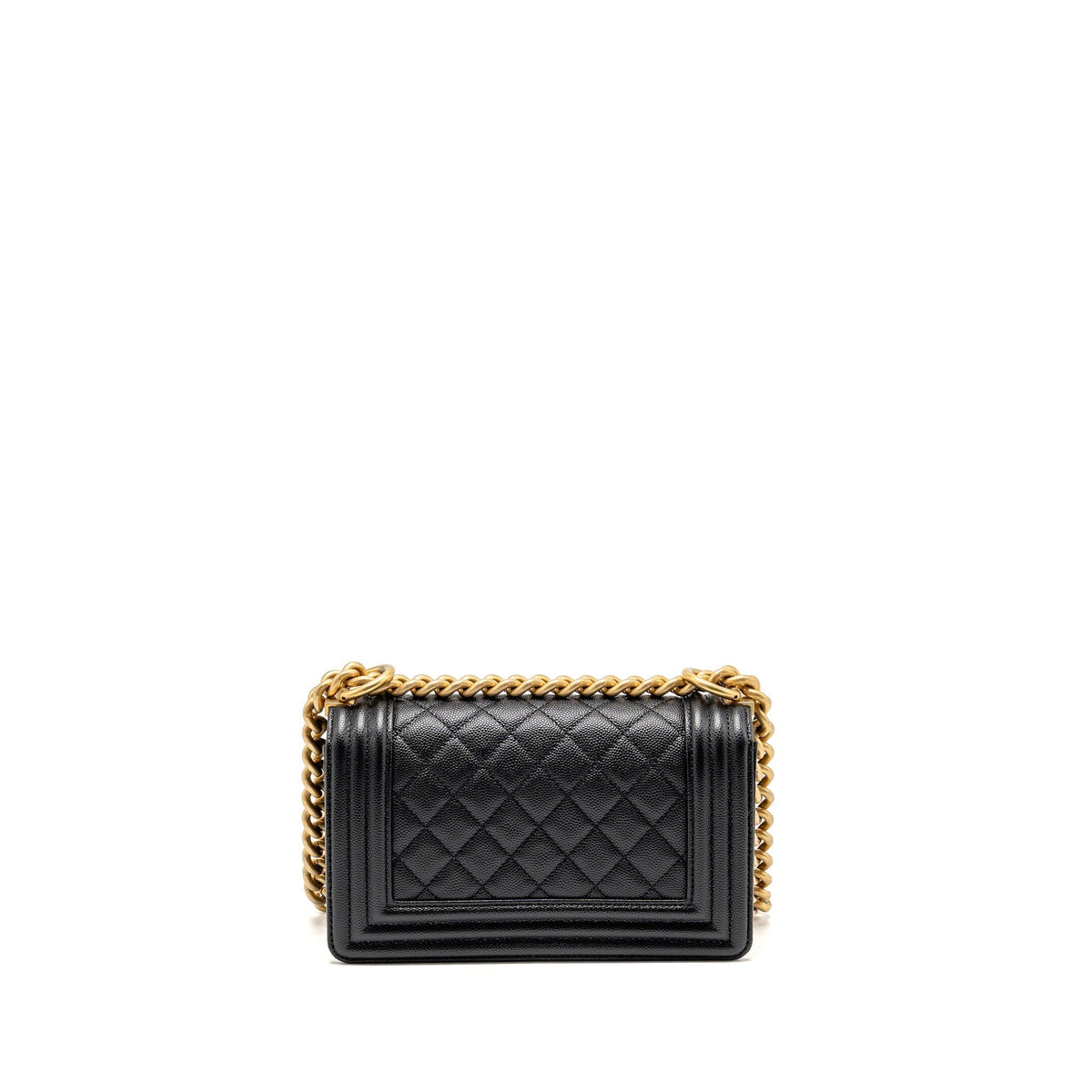 CHANEL SMALL BOY BAG CAVIAR BLACK GHW