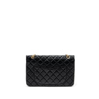 CHANEL LARGE 2.55 REISSUE DOUBLE FLAP BAG AGED CALFSKIN BLACK GHW