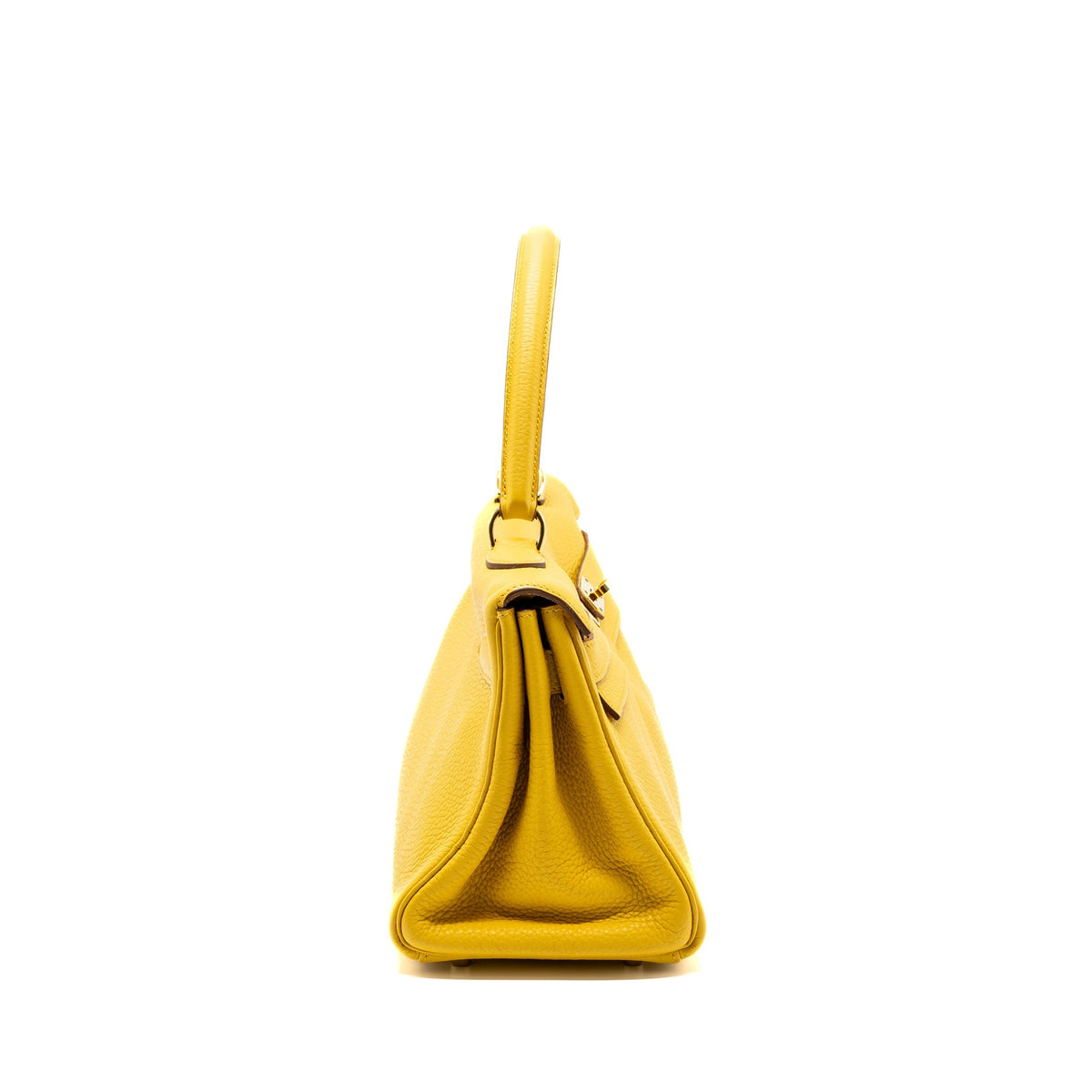 Hermes shoulder kelly clemence 9D Jaune Amber GHW