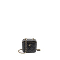CHANEL CLASSIC SMALL VANITY WITH CHAIN CAVIAR BLACK LGHW