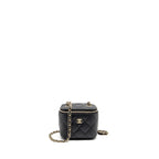 CHANEL CLASSIC SMALL VANITY WITH CHAIN CAVIAR BLACK LGHW