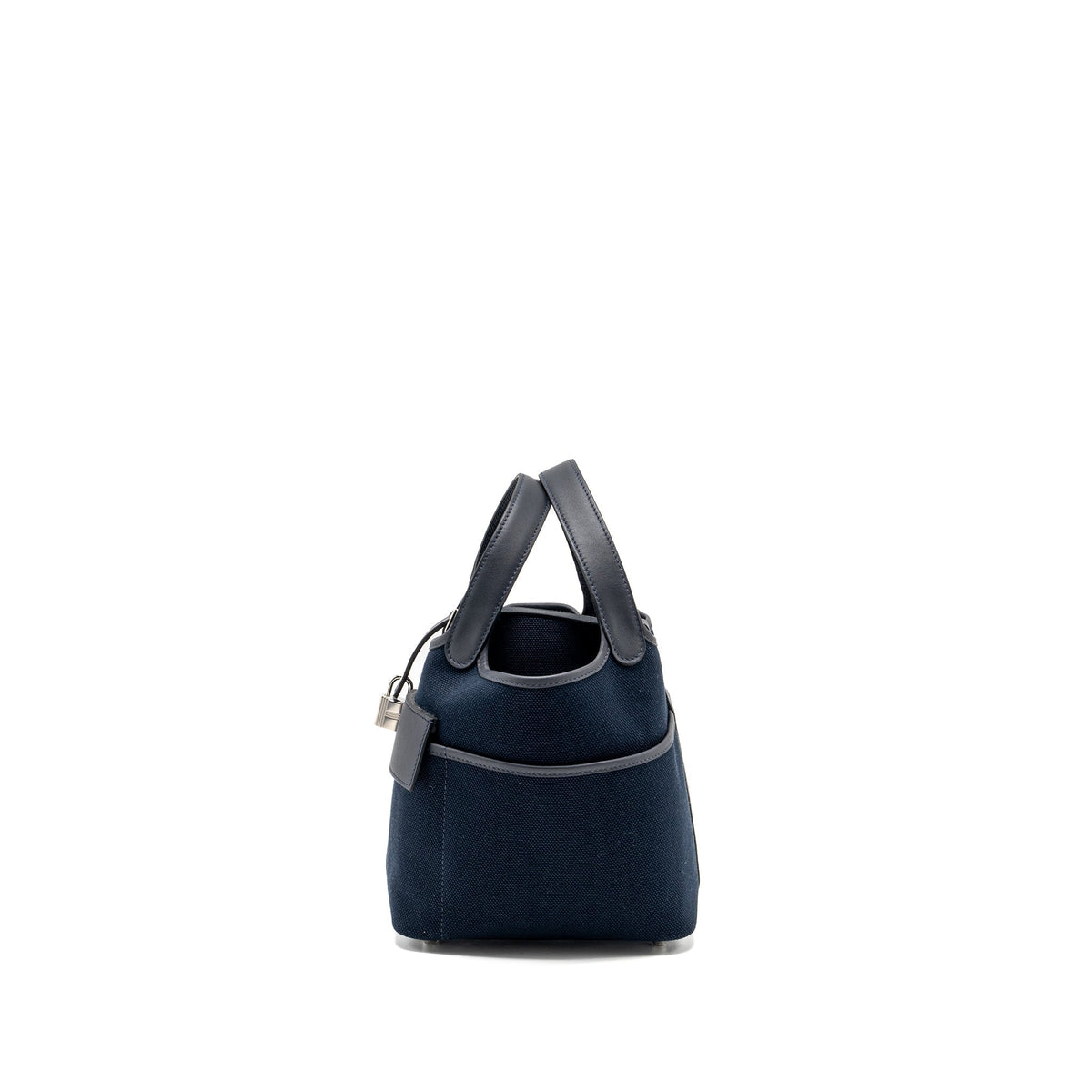 HERMES CARGO PICOTIN 18 LOCK BAG CANVAS/SWIFT BLEU MARINE/CABAN SHW